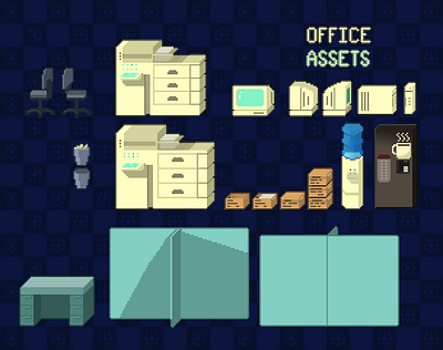 Office Assets I 2d design game design pixel art