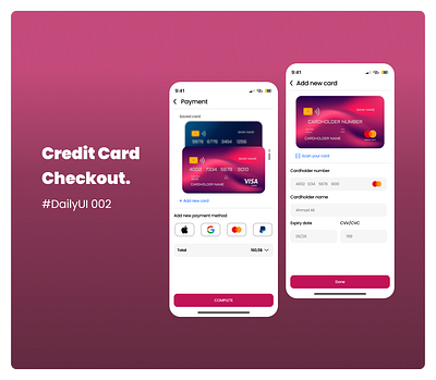 Credit Card Checkout - #DailyUI - #002 002 dailyui 002 ui ux