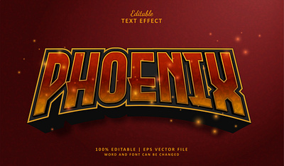 Text Effect Phoenix animation branding gaming logo motion graphics sport text effect