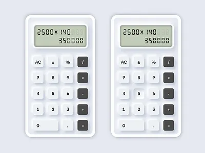 Calculator calculator concept daily ui dailyui design interface neumorphic neumorphism ui web web design