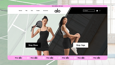 Alo Landing Page Concept Idea alo branding design landing landing page sports ui design ux uxui web design website yoga