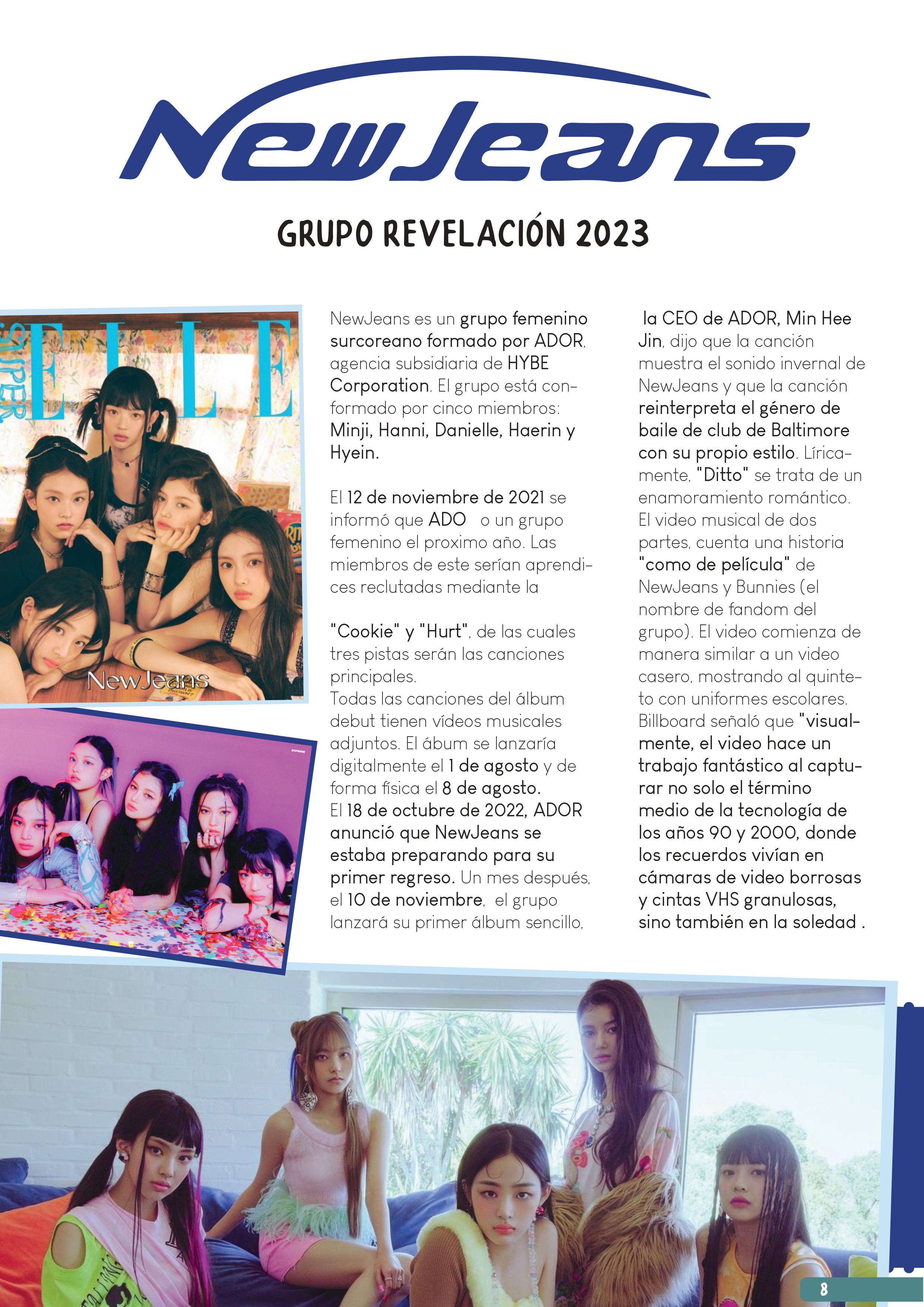 MAGAZINE KPOP - NEWJEANS adobe indesign graphic design kpop magazine new jeans newjeans