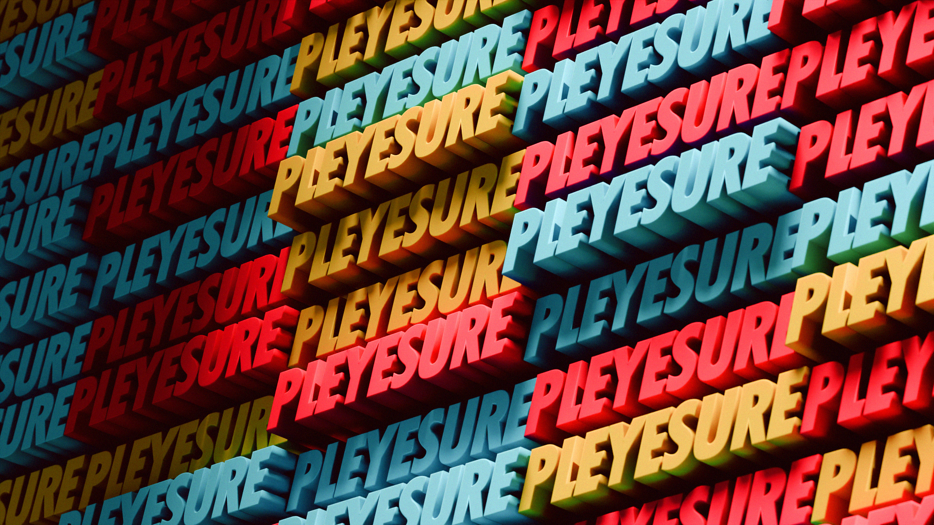 Type Wall 3d graphic design illustration typography