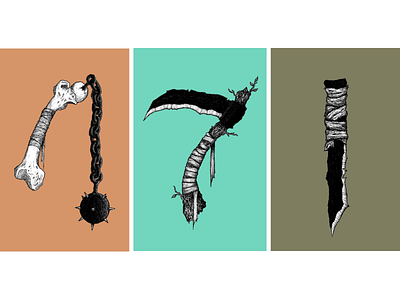 A Goblyn Weapons Series branding graphic design illustration logo