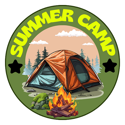Summer Camp Logo branding camp design graphic design illustration logo vector