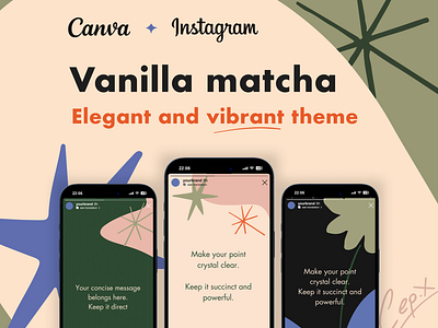 Vanilla Matcha - Instagram theme instagram template