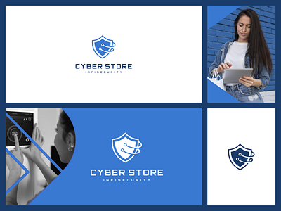Cyber Store Logo Design brand brand design branding code cyber design graphic design illustration logo logo design logos store vector