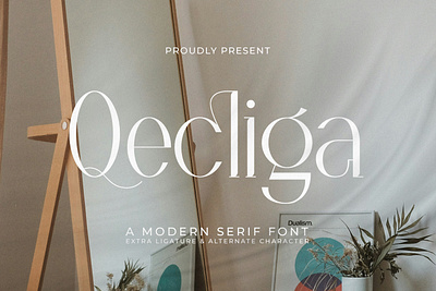 Qecliga - A Modern Serif Font style