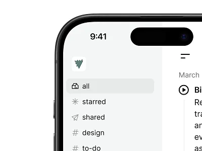 New sibebar icons for voicenotes