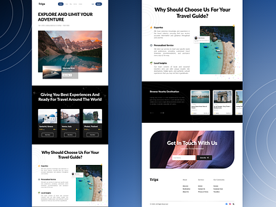 Tripz - Travel Website application simple ui simple website travel website ui ui design ui desing web design web ui