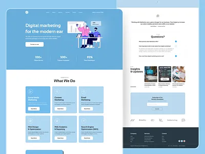 Digital Marketing Agency Website agency landing page digital agency digital agency landing page digital marketing landing page figma landing page marketing website seo company seo landing page seo services uidesign uiux web design