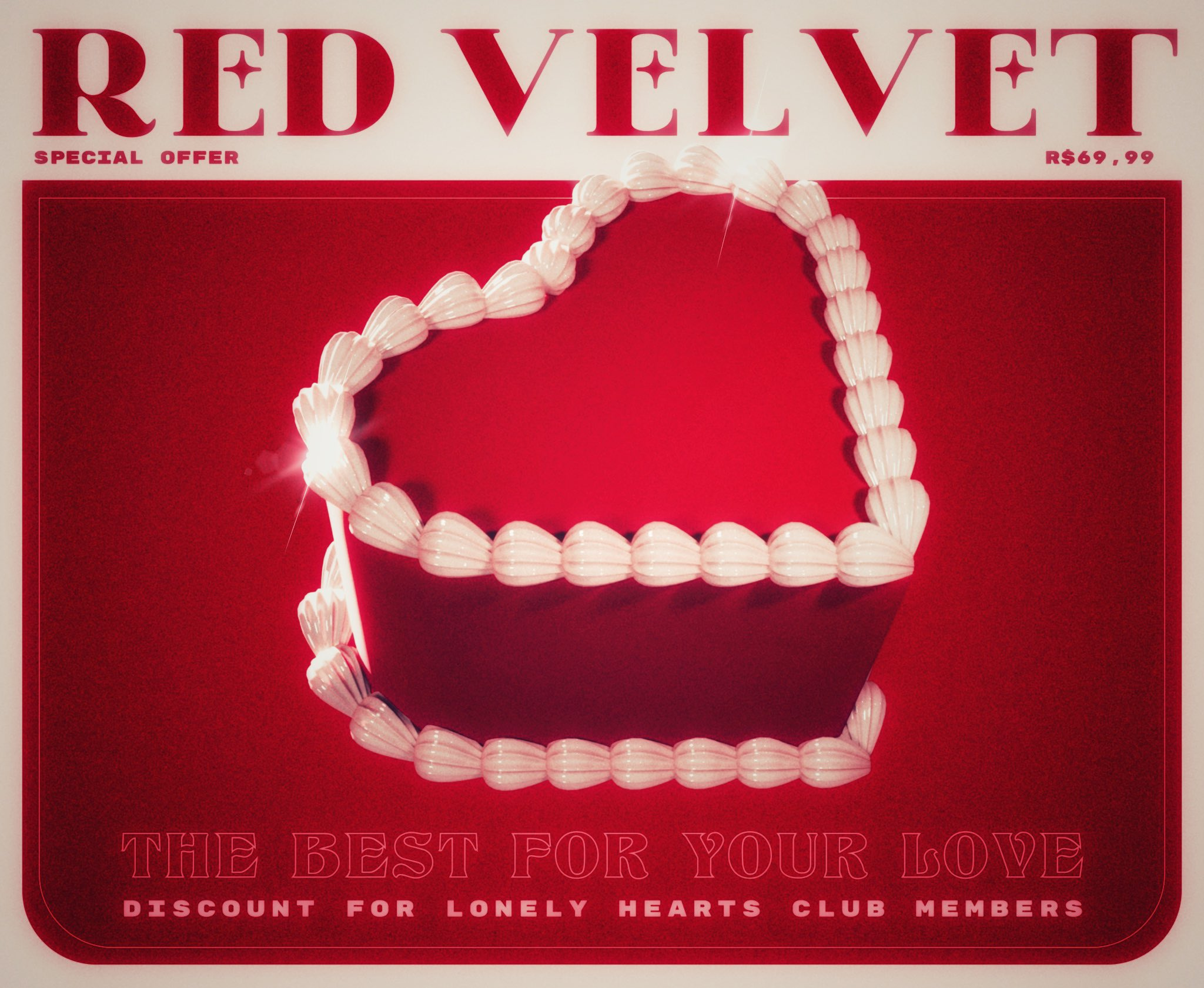 RED VELVET 3d bakery blender brazil cake digital art figma heart modeling pink poster red ux velvet