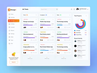 ManageX - Service Management Dashboard application business data design experience management saas saas design saas management service sell software task to do ui user interface ux visual design webapp website