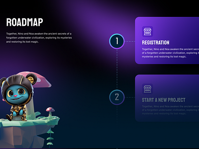 NFT Roadmap 3d blockchain crypto futuristic gamification generative graphic design illustration infographic landingpage luxury marketplace minimal nft nftdesign playful roadmap ui webdesign