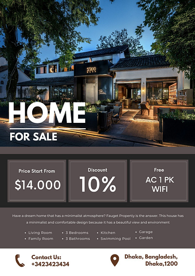 Home For Sell Flyer Design branding design graphic design illustration logo typography vector