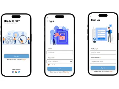 LOGIN/SIGN UP - UI app branding design graphic design illustration logo typography ui ux vector