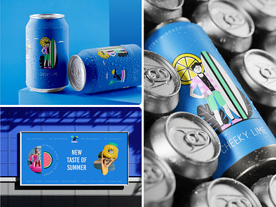 Cheeky Lime🍋 branding can candesign character design design graphic design illustration illustrator juice lemon logo packaging typography vector