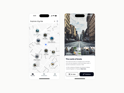 Cityride mobile app appdesign cityexploration community design explore interactiondesign maps mobileapp navigation pedestrian product design saas app saas desgin tours walkingapp