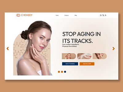 UI Design for Chemijoy antiaging beauty brand branding design digital digital art e commerce ecommerce graphic design identity branding online shop skincare ui ui design ui ux ux ux design website website design