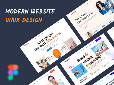 Modern Website Ui/Ux landing page Design agency ui beautiful mockup branding clean design creative design designer ecommerce shot figma design graphic design logo minimal design modern ui modern website ui uiux design unique design ux design visual design