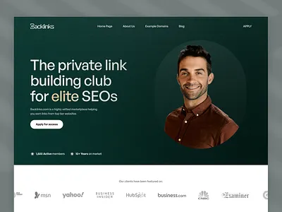 Website Design for Backlinks.co backlink design studio home page landing page premium seo ui uiux web design website design