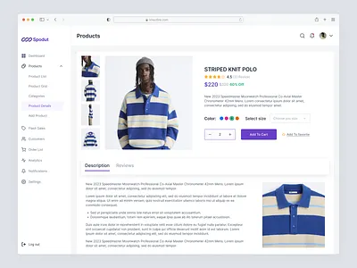 E-Commerce Admin Dashboard admin admin dashboard crm dashboard ecommerce ecommerce admin product details product page saas saas porduct ui web web app website
