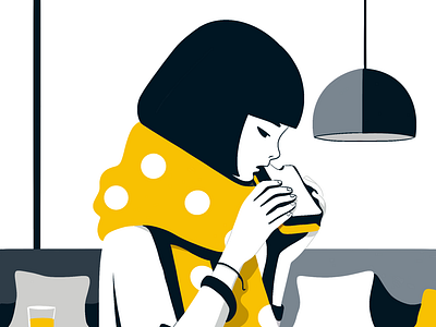 Eating out design illustration monochrome vector