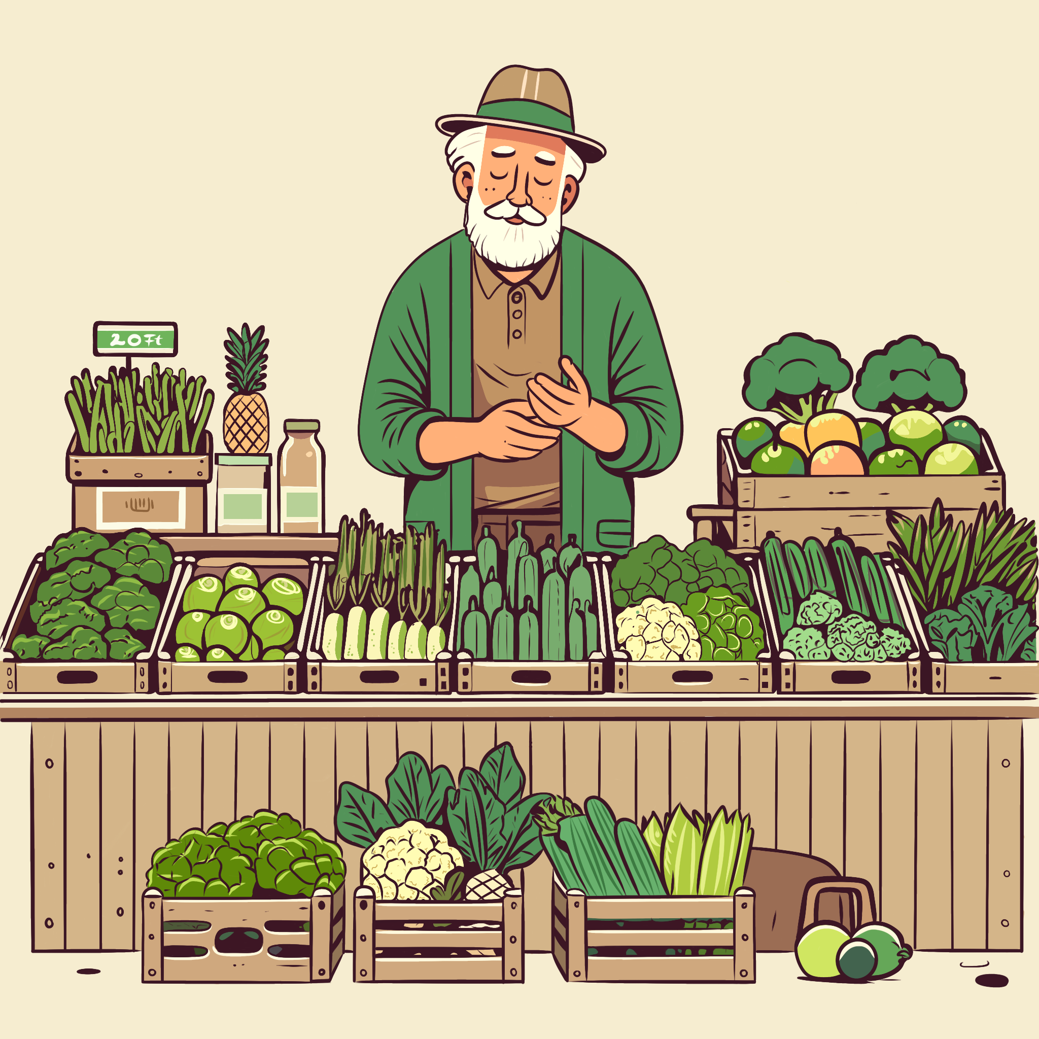 Getting the best at the market design graphic design illustration