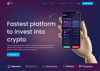 Crypto Trending Landing Page animation branding design figma graphic design landing landing page landing page design ui ui design uiux ux design web design website website design