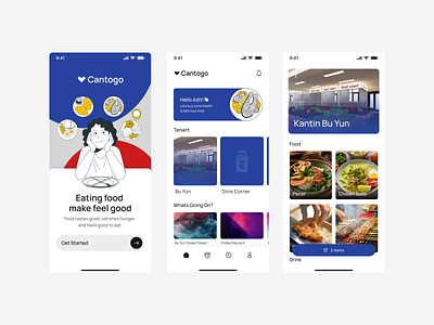 Cantogo - E Canteen Mobile Apps canteen design e canteen e commerce exploration mobile ui ui ui ux uidesign