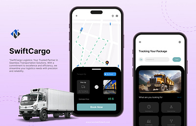 SwiftCargo: Book Your Truck in Seconds Design by Nevina Infotech app development booking app branding mobile app swiftcargo truckbookingapp ui