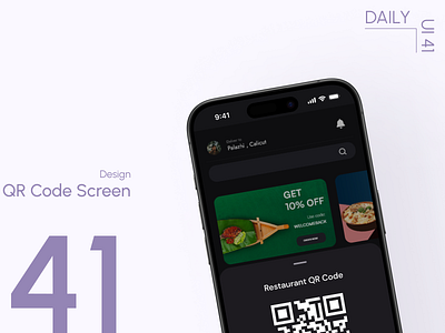 Day 41: QR Code Screen daily ui challenge microcopy mobile app design qr code screen design ui design usability user experience user interface