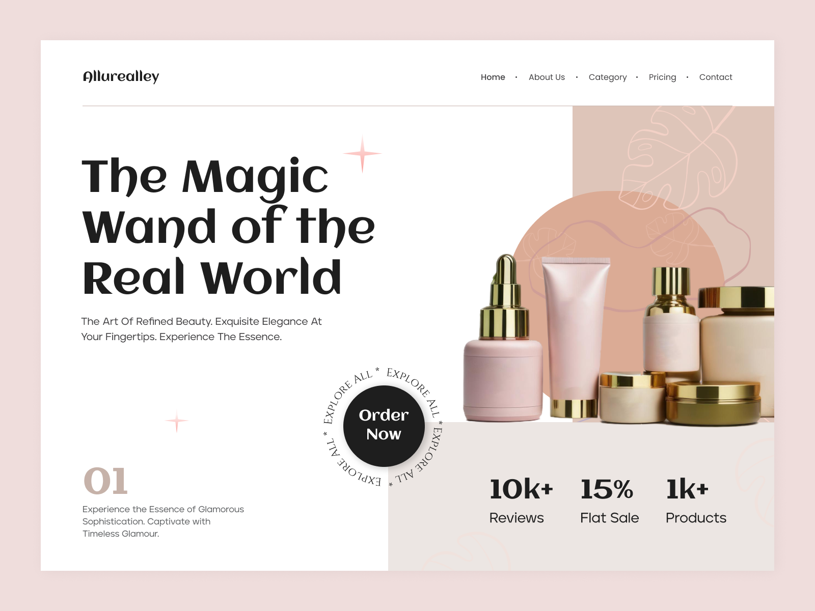 Example of Beauty & Skincare Website Design