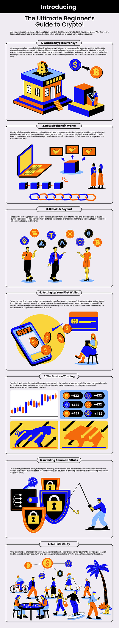 Crypto Guide 2d vector bitcoin crypto graphic design illustration ilustração infographics landing nft web3