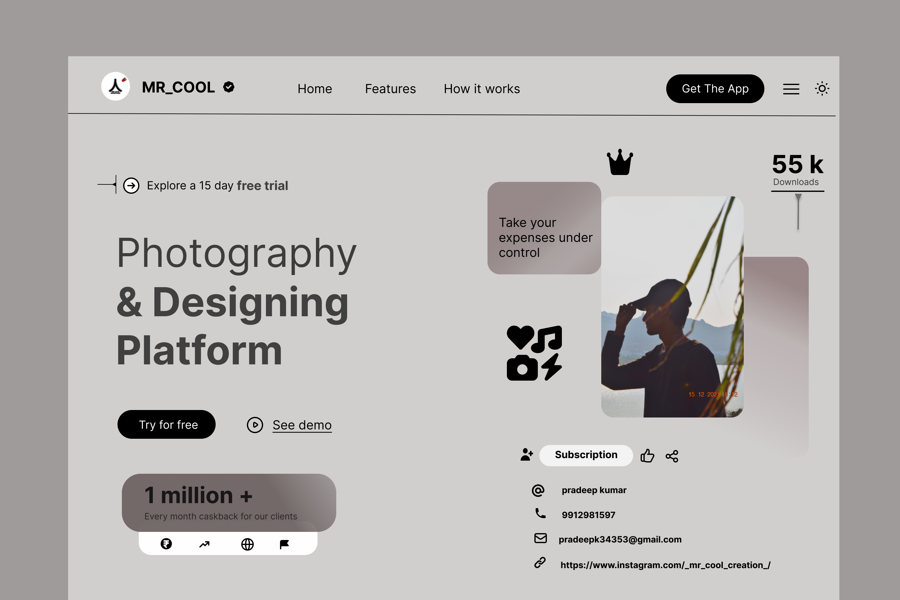 My own platform 3d animation branding graphic design logo motion graphics ui