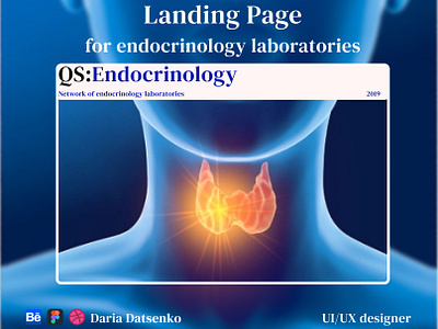 Landing page for endocrinology laboratories design endocrinologia figma health landing page medicine mockup presentation ui ux