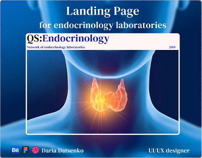 Landing page for endocrinology laboratories design endocrinologia figma health landing page medicine mockup presentation ui ux