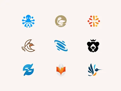 Logo Portfolio & Grid animal logo bear logo bird logo branding creative logo dainogo design graphic design identity logo logo design logo grid logo guideline logo portfolio logofolio logotype mark octopus logo symbol