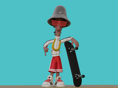Jay skateboard animation 3d 3danimation animation blender blenderstudios characteranimation ramp skate skateboard stylized