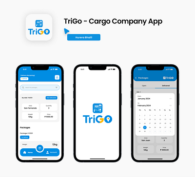 TriGo Cargo Company Logistic booking app cargo app mobile app design ui ui ux