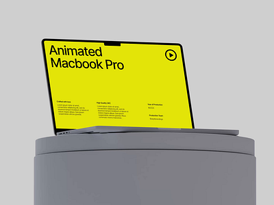 Animated Macbook Pro Mockup 3d animation brand identity branding creative creative agency graphic design macbook pro mockup mockup mockups motion graphics psd ui