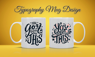 Typography Custom Mug Design branding coffee cup graphic design mug typography