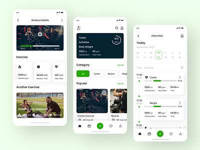 Fitness App Concept app design design figma fitnessapp fitnessmobileappdesign gym mobileapp mobileappdesign ui uidesign uiux ux