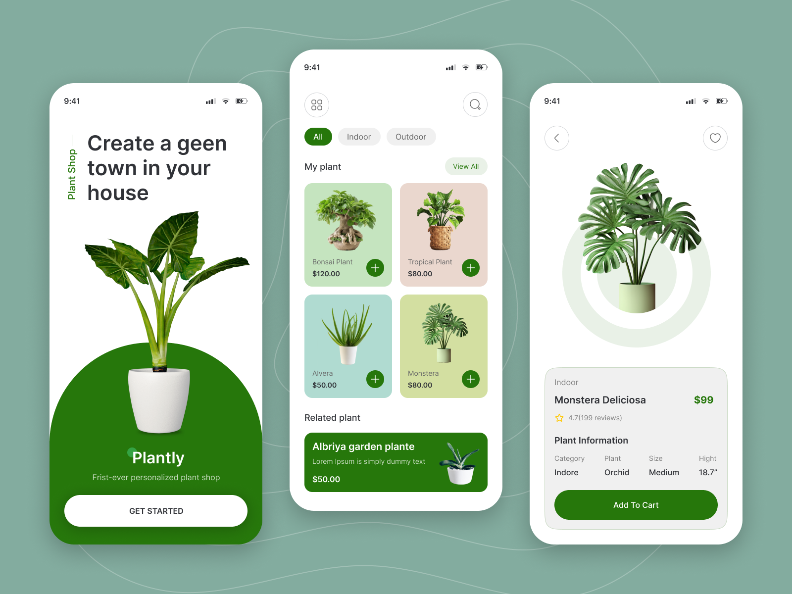 Plant Shop Mobile App app design application design clean design ecommerce app figma mobile app mobile app design modern online shop plant app plant shop ui user interface ux