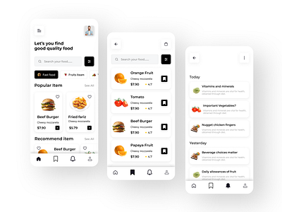 Food Delivery - App UI Design 🍔🥗🍕 appdesign design ecommerce figma foodapp foodappdesign ui uidesign uiux ux