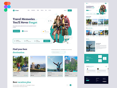 Travel-Website (Landing Page Design) Figma 2024 figma illustration travel agency landing travel agency landing page ui uiux web design