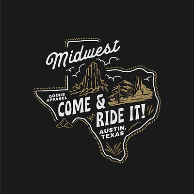 Midwest branding graphic design logo midwest retro texas vintage vintagestyle