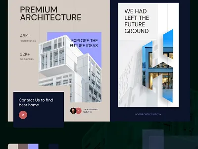 Hoff Architecture Landing Page graphic design home page landing page layout design ui design ux design