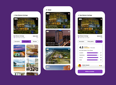 HOTEL BOOKING MOBILE APP branding typography ui ux visual design