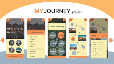 MYJouurney mobile app design figma graphic design ui ux web design